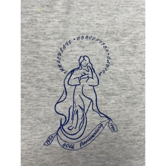 VINTAGE Immaculate Conception Church 1994 T-shirt Men Large Jesus Single Stitch - Picture 2 of 12